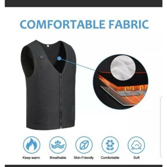 Heated Vest Warm Smart Electric USB Jacket Men Women Heating Thermal Medium - Picture 4 of 11